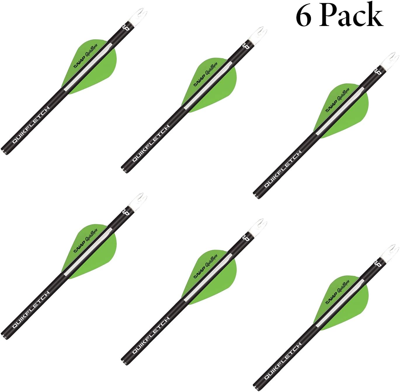 New Archery Products NAP Quikfletch Quikspin Speed Hunter Arrow Fletching System Pack of 6