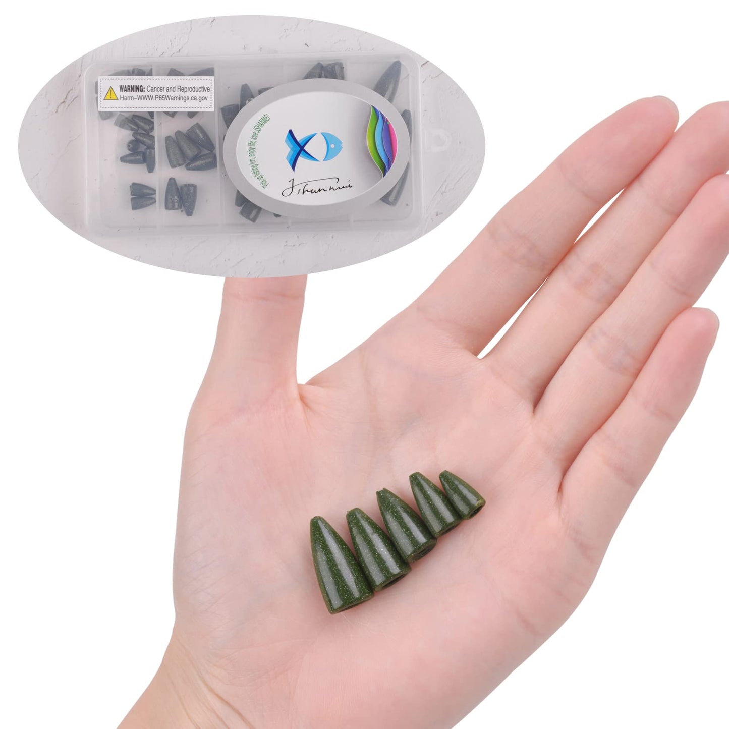 Fishing Weights Sinkers, Bullet Fishing Weights Worm Sinkers Painted Slip Sinkers for Bass Fishing Texas Rigs Carolina Rigs Saltwater Freshwater Fishing Tackle