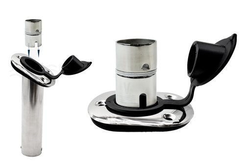 Vinland Marine 304 Stainless Steel Drop-in Boat Rod Holder Swivel Insert, Pack of 1, 2, 4, for deep sea Fishing rods, Offshore Fishing Rod, Pontoon Boat Rod Holder, Boat Rod Holders (Pack of 2)