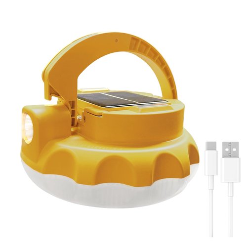 Camping Lanterns Led Tent Lights: Battery Powered 3600mAh - Rechargeable USB 4 Light Modes - Solar Flashlights for Night Emergency Outdoors(3600mAh,Yellow)