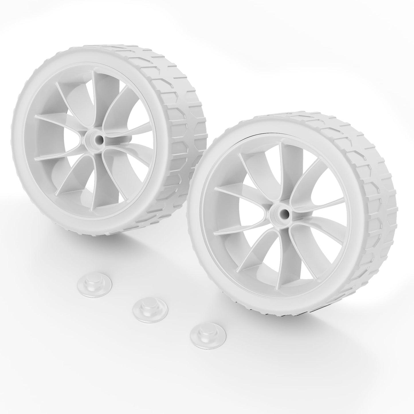 6 Inch Cooler Wheels Compatible with Most Ig-loo Coolers,Fits for Ice Cube 58 & 60 QT,Glide 110 QT,Yukon 90 QT,Coolers Replacement Wheel kit (White),2-Pack