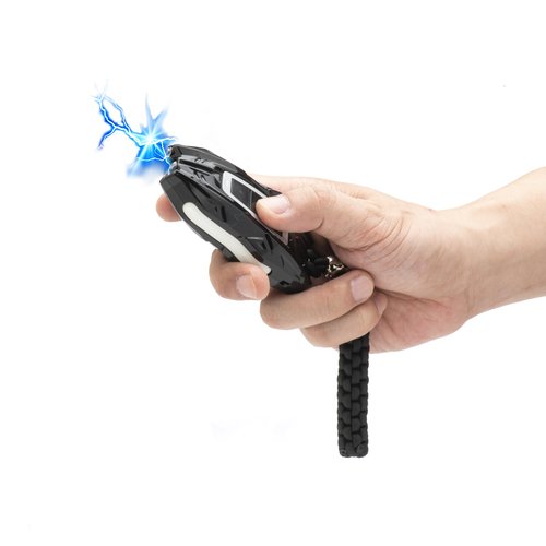 RECOLORFINE Mini Stun Gun with LED Flashlight (Black)