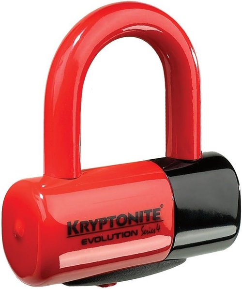 Kryptonite Evolution Bike Disc Lock, Small U-Lock 14mm Shackle with Keys, Heavy Duty Anti-Theft Bicycle Lock, High Security Mini for Powersports Motorcycles E-Bikes Scooters