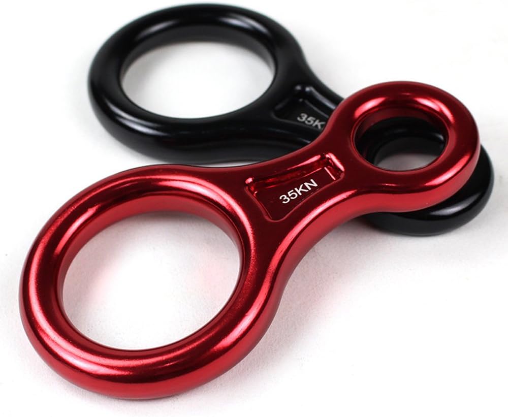 35KN Titan Figure 8 Belay Device - Heavy Duty Climbing Descender for Rigging