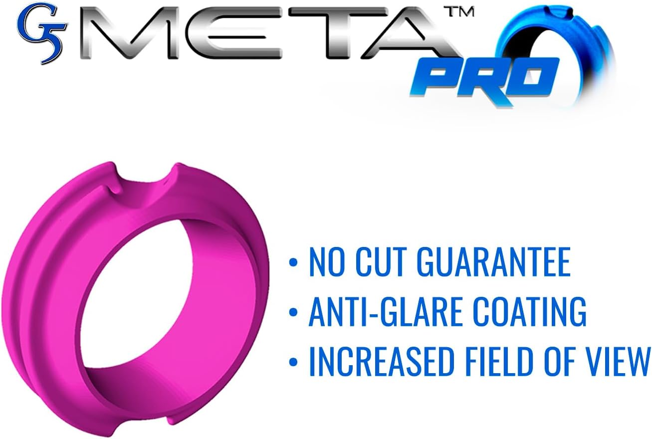 G5 Meta Pro Peep Sight, Anti-Glare Coated Lightweight Convex Interior String Groove Increased Field of View Target Precision Archery Bow Hunting Peep Sight