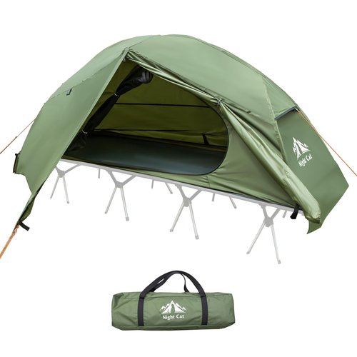 Night Cat 1-Person Camping Tent: Lightweight Waterproof Hiking Tent for Adult Cot Not Included