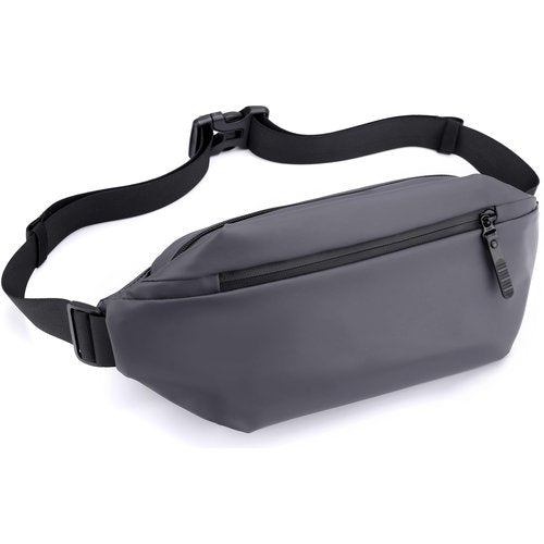 Crossbody Bag for Men and Women,Sling Bags,Adjustable Waist Belt,Durable,Water Resistant Fanny Pack Chest Bag for Travel Daypack Outdoor Running(Grey)