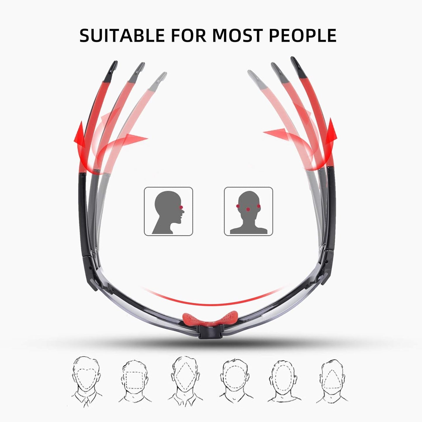 ROCKBROS Photochromic Sunglasses for Men Women Safety Cycling Glasses UV Protection Outdoor Sport Sunglasses