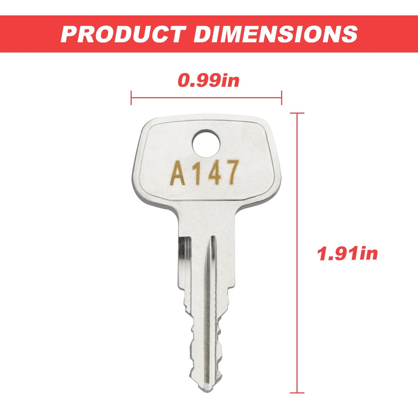 A147 SKS roof Rack Key,Replacement Keys for Yakima SKS Roof Racks,Crossbars,Carriers.(Code A147)