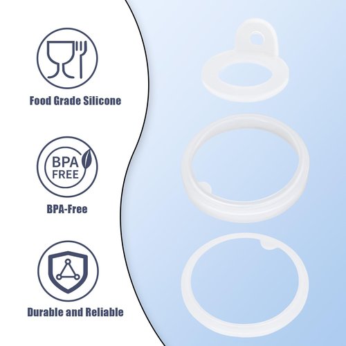 Dexspoeny 9Pcs Silicone Gasket with Tweezers Replacement for Takeya Lid Bottles, Water Bottle Gasket Replacement O Rings for Thermoflask 24oz/32oz/40oz/64oz Insulated Stainless Steel Water Bottle Lid