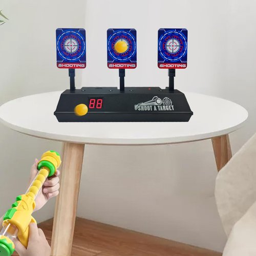 NSUKAKULU Three Bullseye Target Digital Display Design, Automatic Pop-Up Function, Shooting Competition Training (Three Bullseye Target)