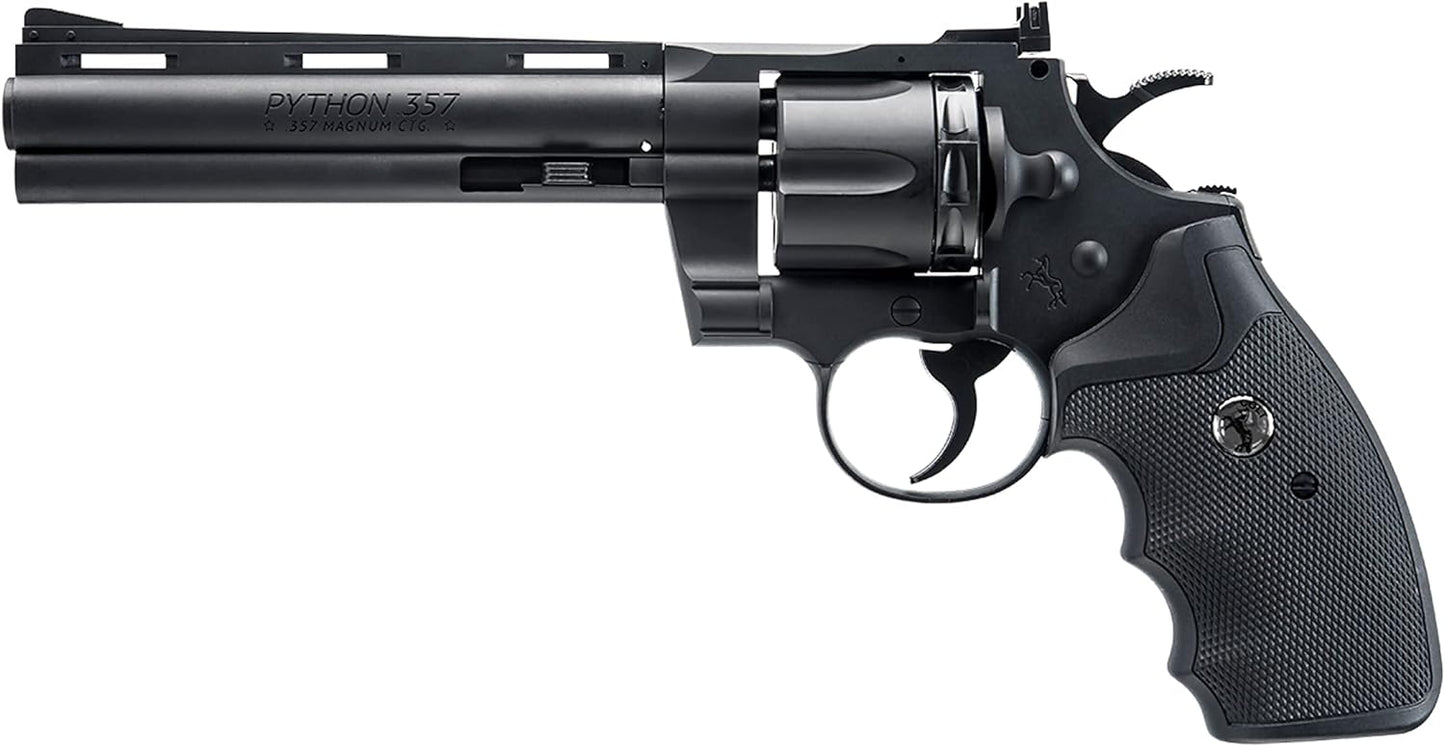 Umarex Colt 6" Python .357 Caliber Steel BB C02 Air Pistol, Powdered Black