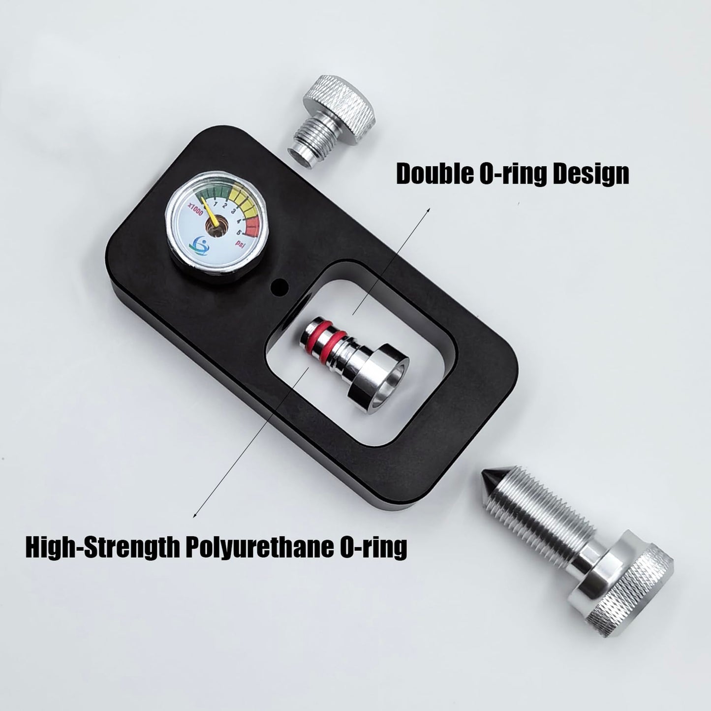 Aopkeo PCP Airsoft Paintball Diving Scuba Refill Station for Filling Air Tanks 24inch Hose