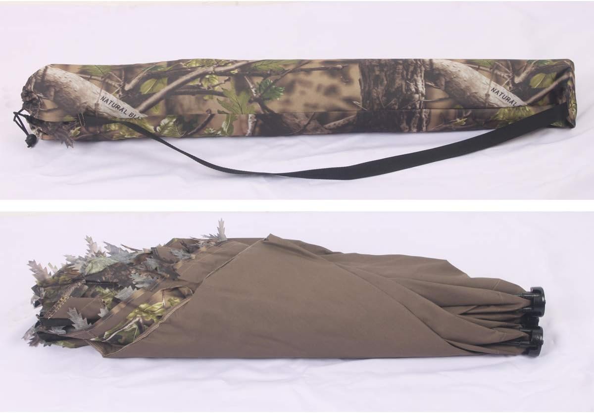 AUSCAMOTEK Pop Up Ground Blind for Deer Duck Turkey Hunting Portable Quick Setup Lightweight Green/Brown/Dry Grass Ground Peg Included