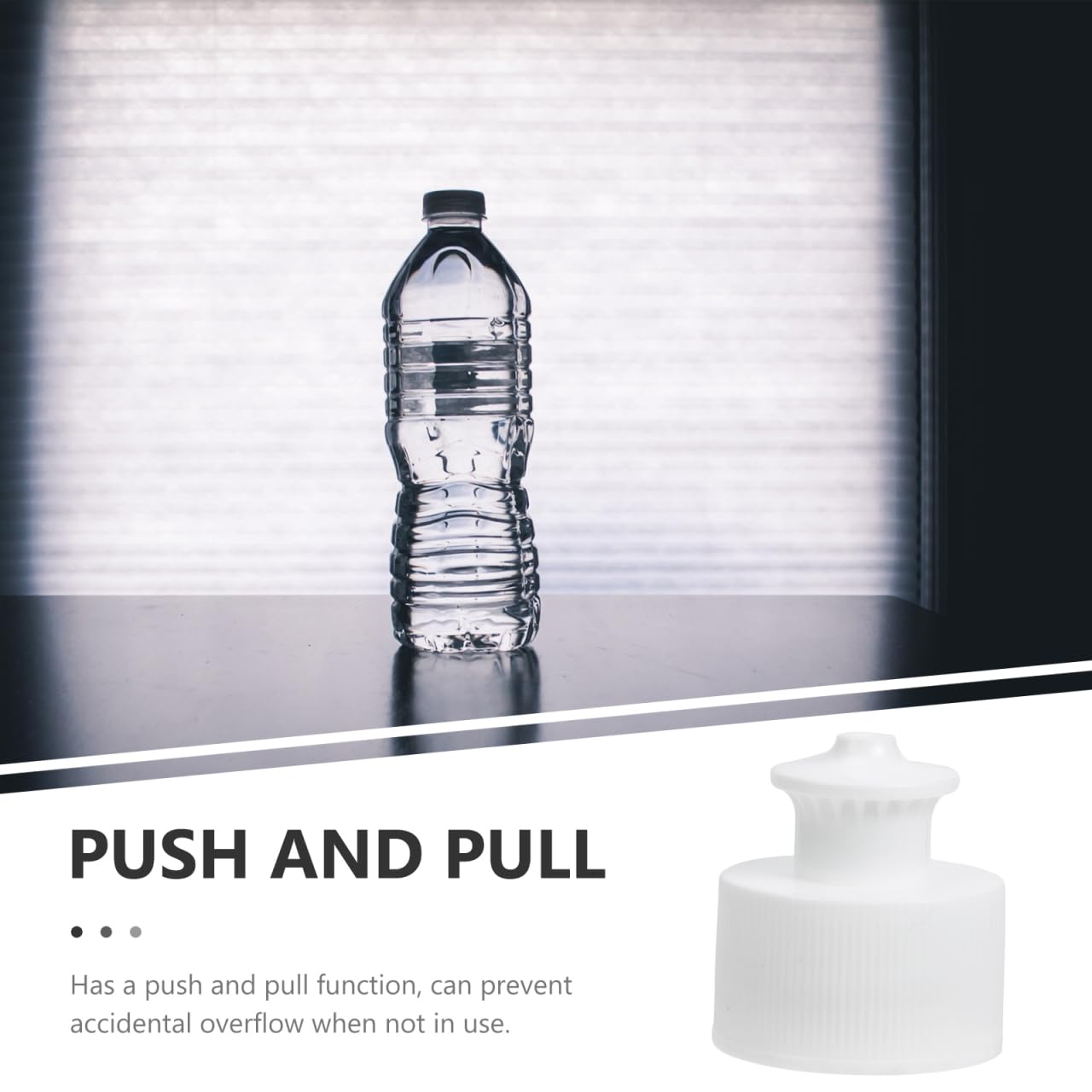 20Pcs 28mm Leak-Proof Sports Bottle Lids - Push-Pull Design for Gym & Outdoor Water Bottles