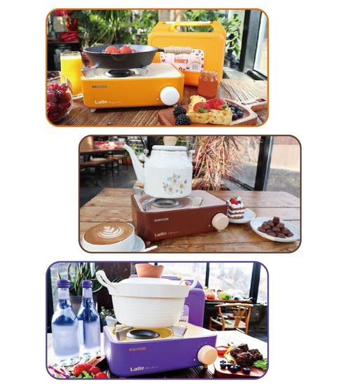 Maxsun Latte Series Mini Gas Stove with Magnetic Locking System (Choco)