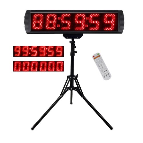 LUCKY TIME Race Clock with Tripod, LED Digital Display with Counter Function can up to 999999