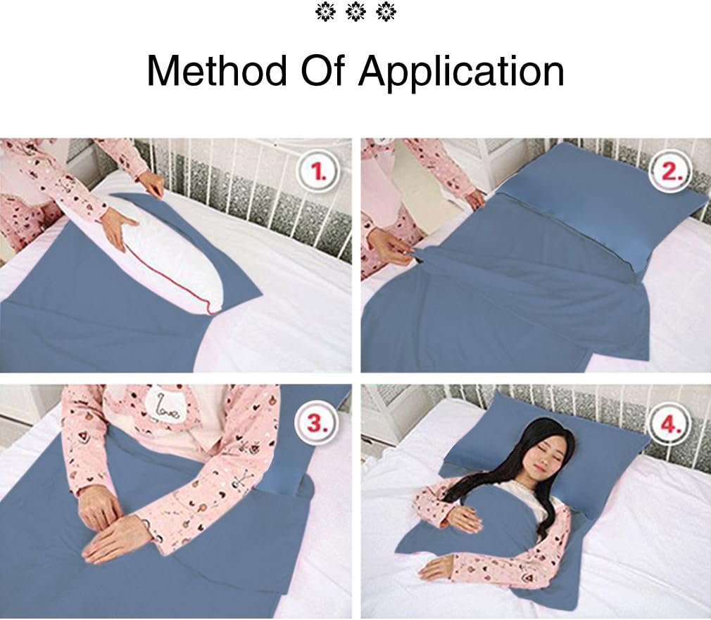 Sleeping Bag Liner Ultralight Travel Sheet Dirt-Proof Camping Sheets Compact Hotel Sleeping-Sack for Outdoor Backpacking Hiking
