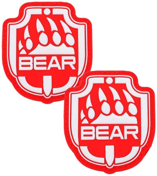EnigmaGlow 2 Pcs Glow at Night Escape from Tarkov Bear Tactics Morale Military Patch 3D PVC Rubber Applique Emblem Hook Backed