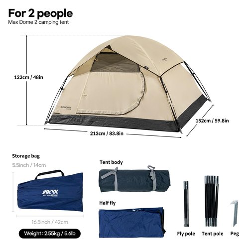 IDOOGEN Tents for Camping 2/4/6 Person Camping Dome Tent, Easy to Set Up, Lightweight Camping Tent, Portable Camping Tent for Outdoor and Backpacking Sundome Tent