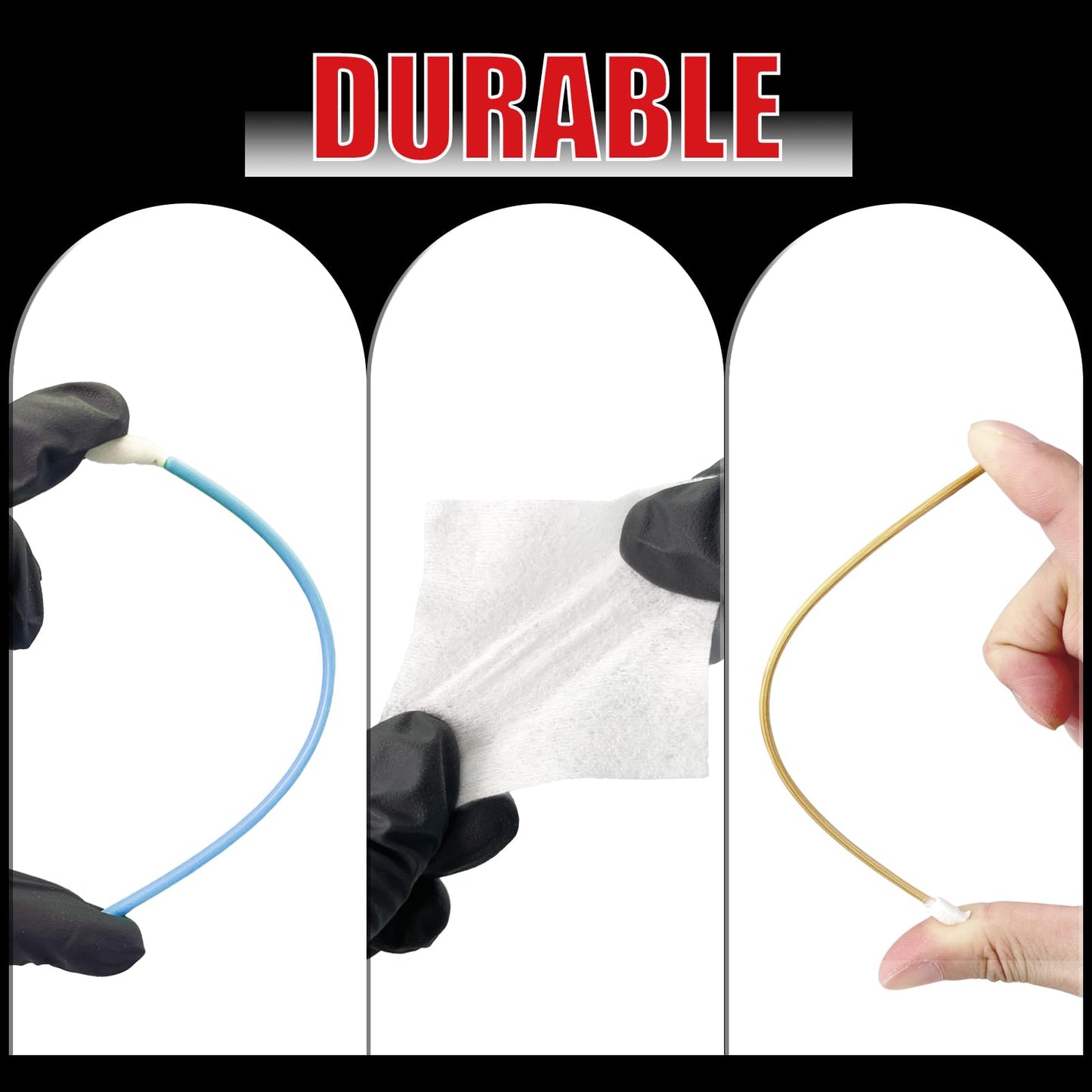 Garrelett Gun Cleaning Supplies - Include 900 Pcs 2x2 Patches, 100 Ct 6-Inch Gun Cleaning Swabs, Convenient Storage Case for Firearm Maintenance