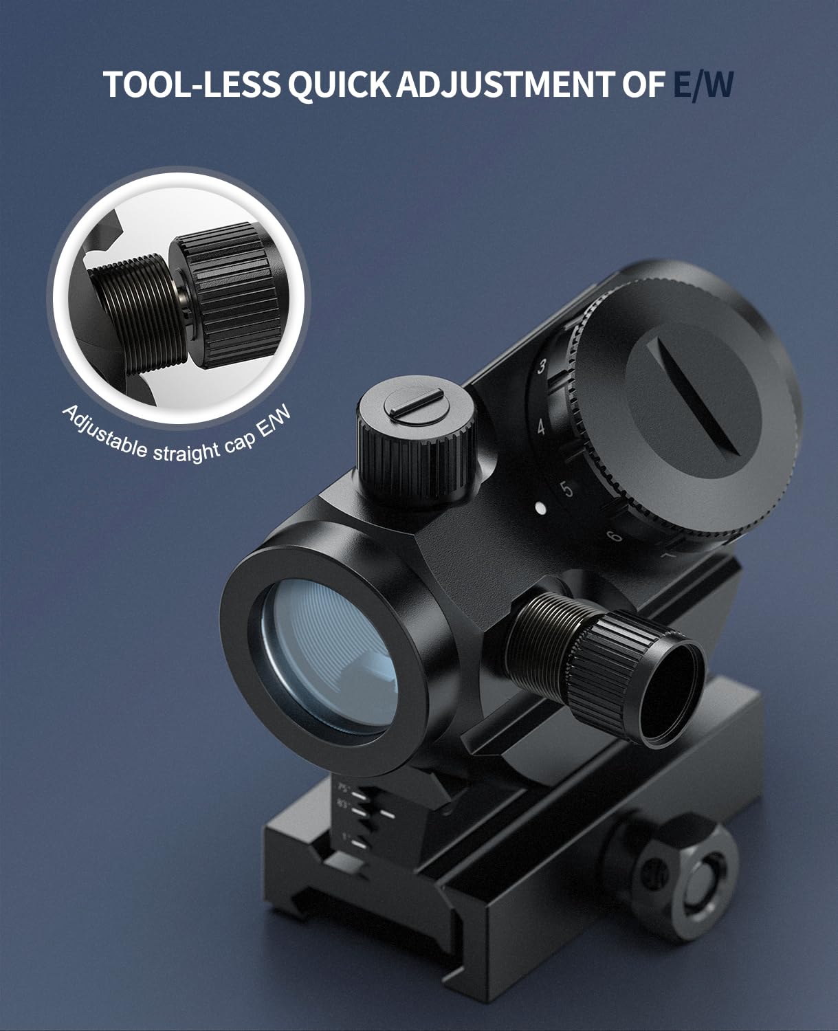 Feyachi RDS-20 Red Dot Sight 4 MOA Red Dot Sight Scope with Sdjustable Riser Mount(.75 inch, 83 inch, and 1 inch)