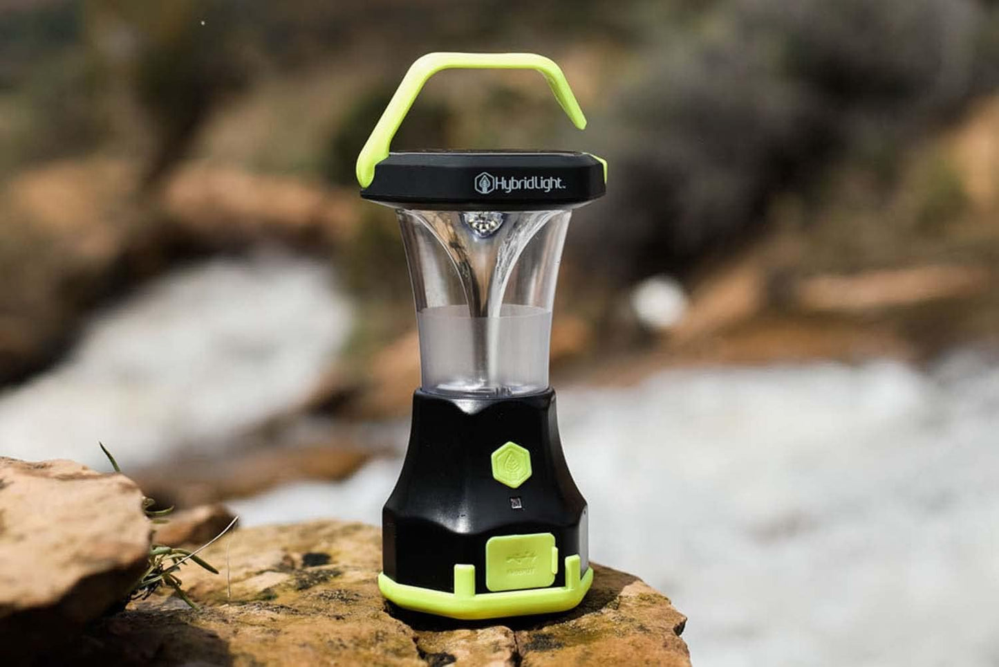 Atlas 600 Solar LED Waterproof Camping Lantern with Micro USB Charger, Black