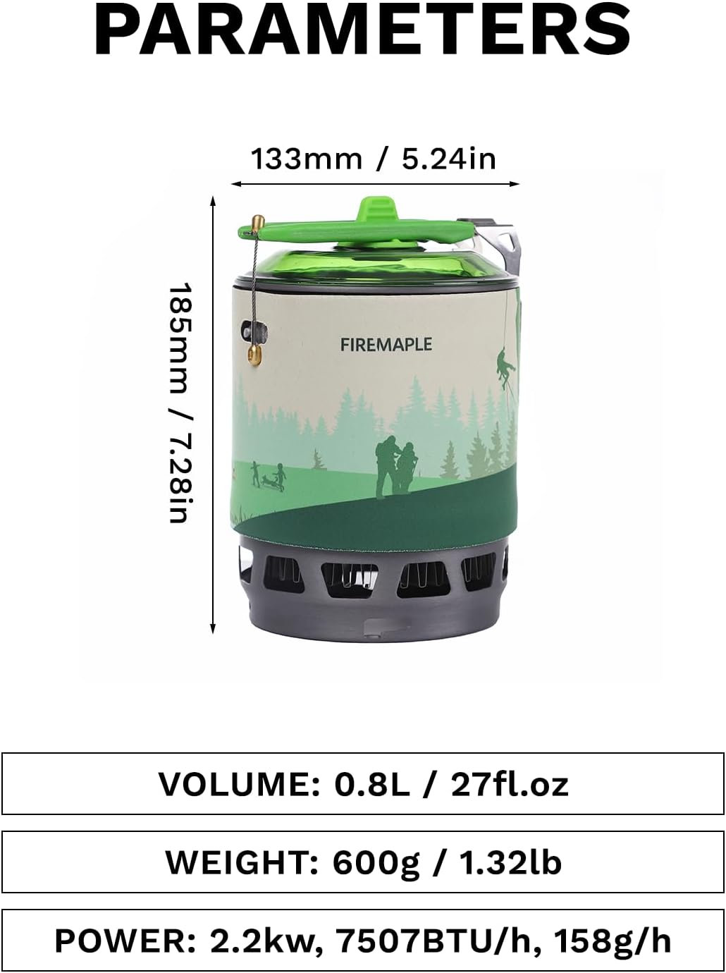 Fire-Maple "Fixed Star 1" Backpacking and Camping Stove System | Outdoor Propane Cooking Gear | Portable Pot/Jet Burner Set | Ideal for Hiking, Trekking, Fishing, Hunting Trips and Emergency Use