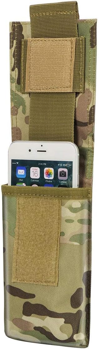 IronSeals Tactical Molle Phone Pouch Holster Waist Belt Pouch with Pull Tab for iPhone 16 Pro Max/16 Pro/16/15 Pro Max/14 Pro Max/ 13 Pro Max/ 12 Pro Max/ 11 Pro Max