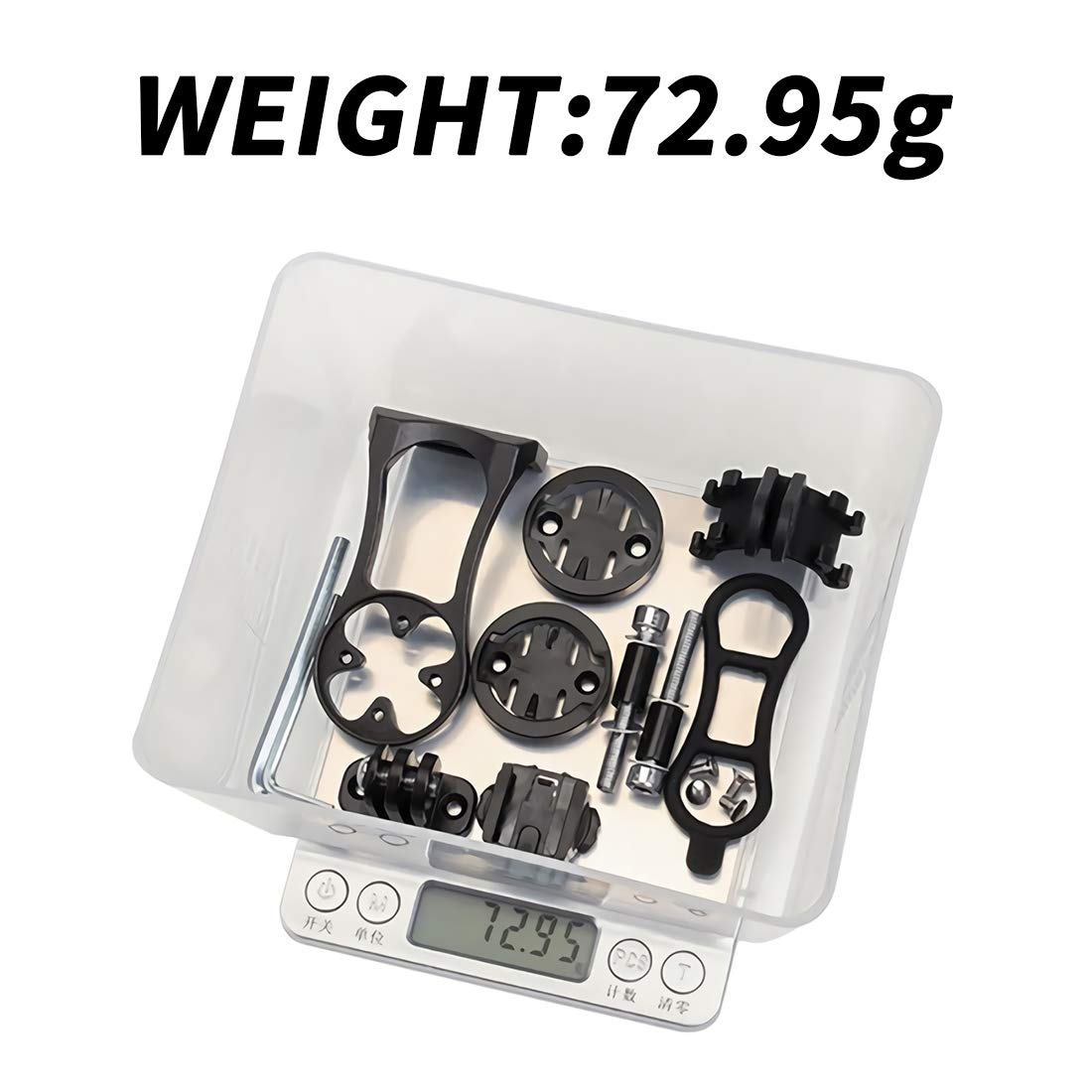 Garmin Cateye Bryton Bike Computer Handlebar Mount - Speedometer Lighting Flashlight Action Camera Compatible (Silver)