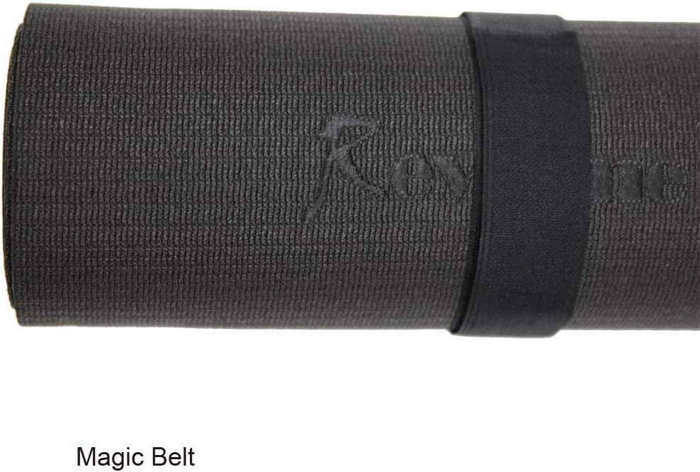 RevTime Large Exercise Mat 6 x 4 feet (72" x 48" x 1/4") 6 mm Thick & High Density Mat for Home Cardio and Yoga Workouts, Durable Gym Floor, Black