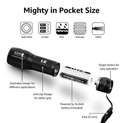 Lighting EVER Bundle – 2 Items：1000LM Rechargeable LED Camping Lantern & High Lumens LED Flashlights