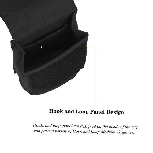 Tactical Utility Pouch Multipurpose Outdoor Molle Dump Pouch Storage Solution for Camping, Hiking, and Tactical Gear, Durable and Versatile Organizer Bag (Black)