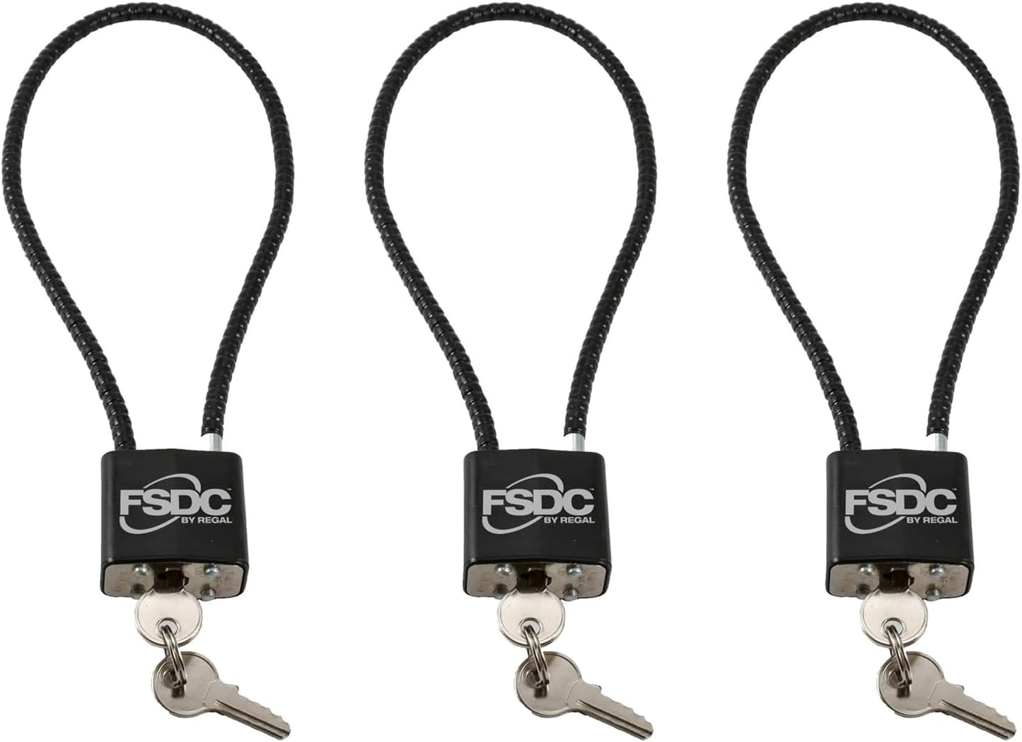 FSDC-CL1560RKA 15" Keyed California DOJ-approved Keyed Cable Gun Lock 3-Pack