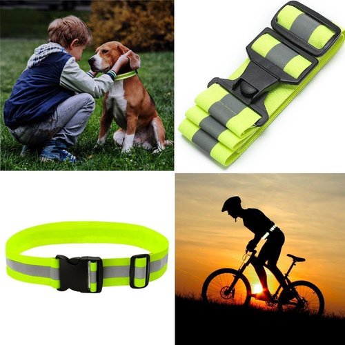 tianyamingyue Reflective Belt Elastic Armband Wristband Stretchy Safety Gear for Running Cycling Biking Walking Outdoor Activities Men Women
