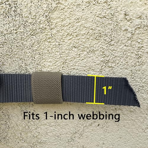 Elastic Belt Retainer Set of 16 for 1 Inch Belts - Khaki