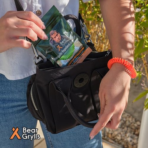 Bear Grylls Mosquito Repellent Bracelets – Natural Essential Oils | Family Pack | Child‑Friendly | Non‑Toxic | Reusable Outdoor Wristbands | Individually Wrapped