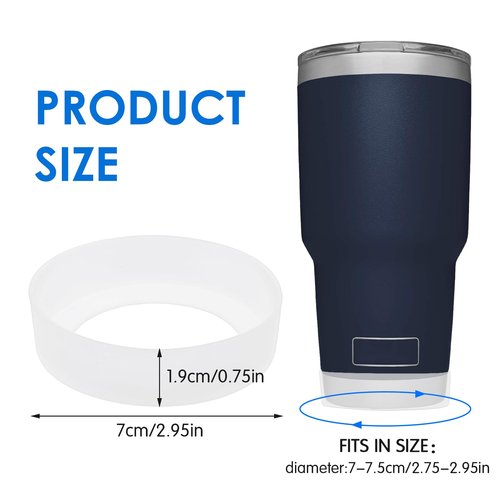 ZEYIYER 4 PCS Silicone Boot for 20 oz 30 oz, Silicone Tumbler Boot Sleeve Non-Slip Heat-Resistant Water Bottle Boot for Coffee Mug Cup