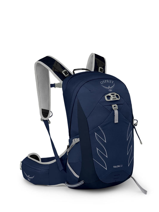 Osprey Talon 22L Men's Hiking Backpack with Hipbelt, Ceramic Blue, S/M, Extended Fit