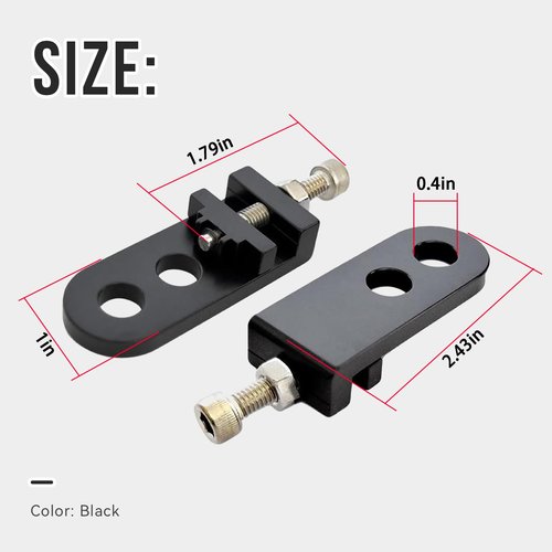 HQPARRTS Bike and Bicycle Fixing Single Speed Alloy Chain Tensioner Adjuster Fits for BMX Bike 3/8"(10mm) axles