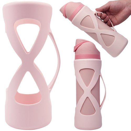 Silicone Boot with Handle for Owala Freesip Water Bottle 24 Oz, Water Bottle Carrier Grip Accessories for Running Bike, Gym Or Jogging