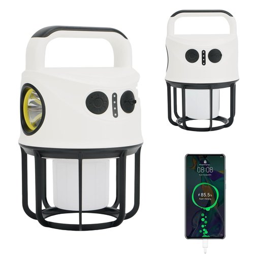 Camping Lantern with Flashlight Rechargeable, Power Bank, IPX4 Waterproof, USB-C Cable LED Camping Tent Light for Spotlight, Camping, Hiking, Hurricane, Emergency
