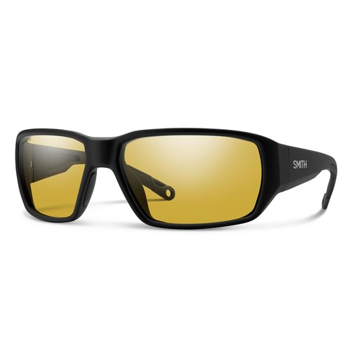 SMITH Optics Hookset Sunglasses – Sports Active Sunglasses for Fishing & More – For Men & Women – Matte Black + Low Light Yellow ChromaPop Glass Polarized Lenses