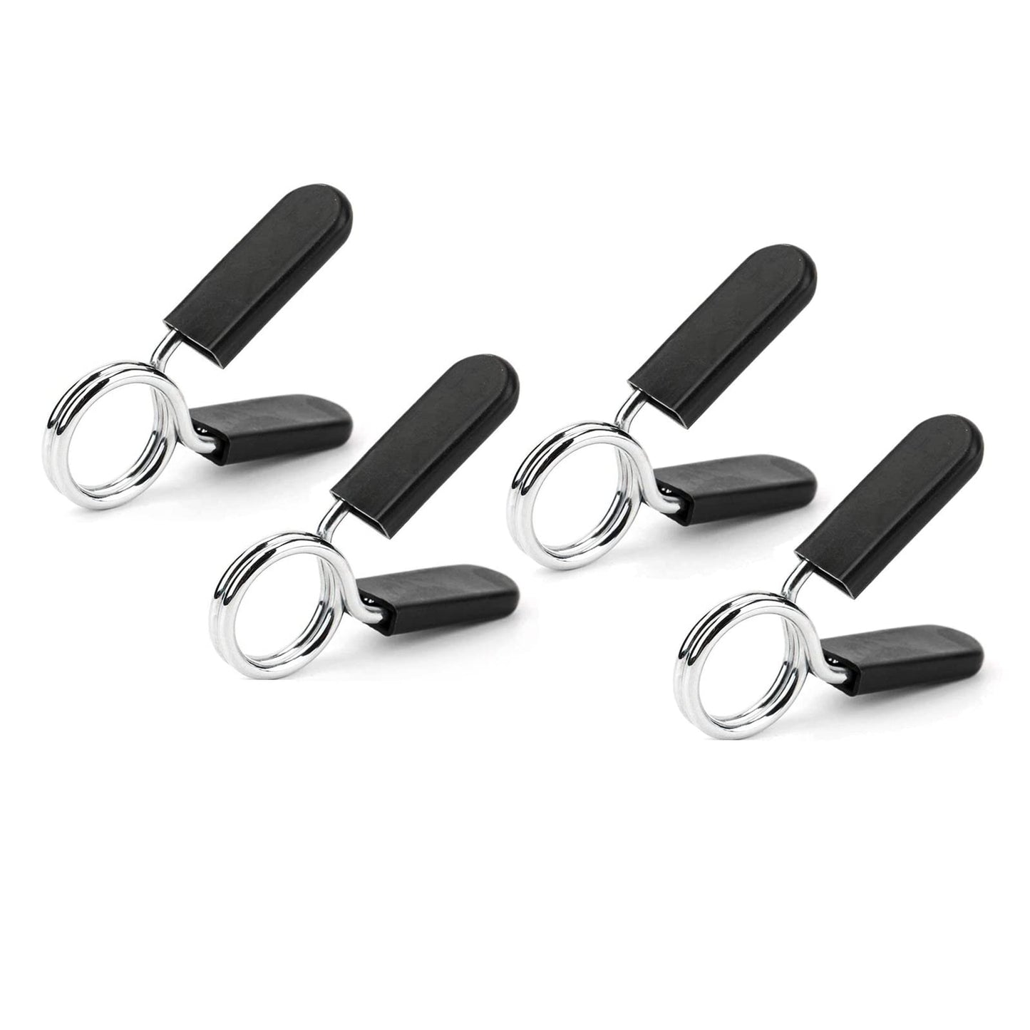 4Pcs Stainless Steel Spring Clip Collars Weight Bar Clips Barbell Clamps 1-Inch Barbell Clamps Dumbbell Spring Clip Weightlifting Accessory for Dumbbell Ordinary Barbell