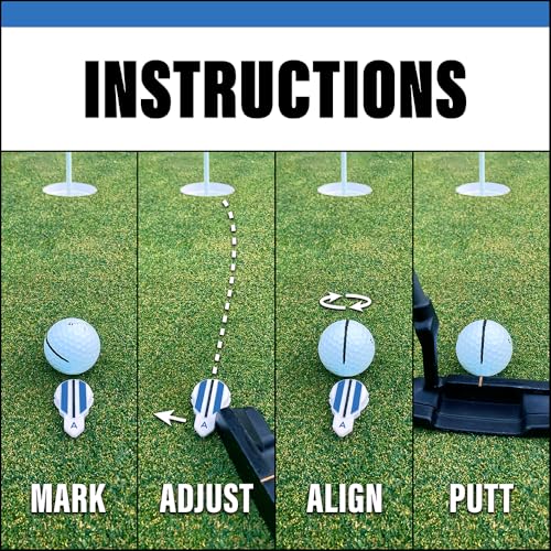 Putting Alignment Aid Tool - Golf Ball Marker with 360° Rotation - USGA Compliant - Variation 1