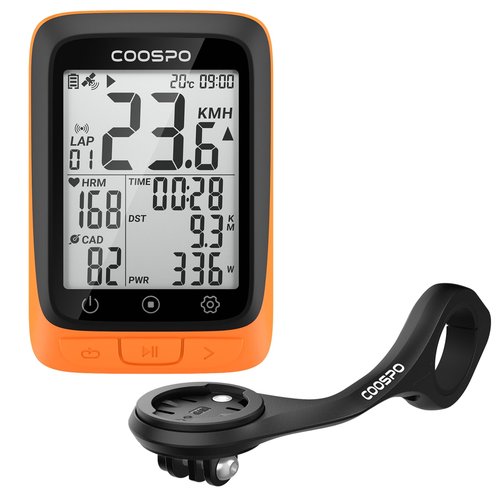 CooSpo [Bundle Promotion] BC107 GPS Bike Computer Matches with Out Front Cycling Computer Extended Mount