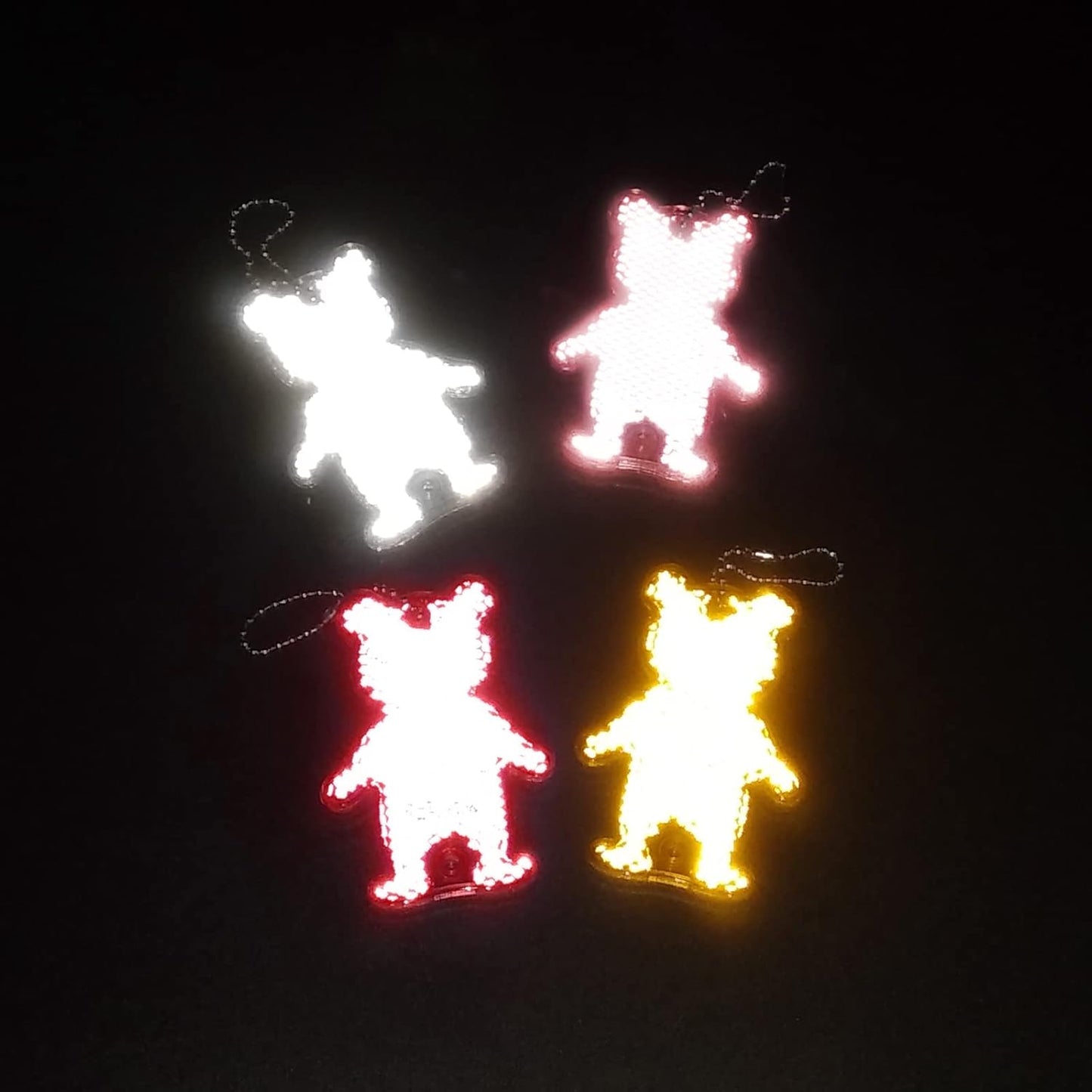4Pcs Safety Reflector - Stylish Reflective Gear for Jackets, Bags, Purses, Backpacks, Strollers and Wheelchairs