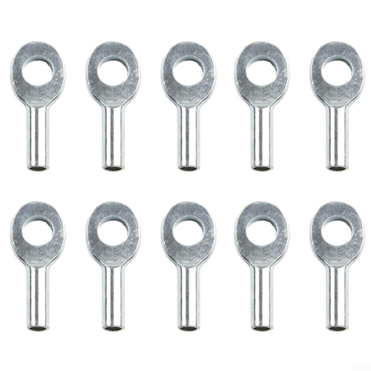 10 Pcs Gym Pulley Machine Cable Eyelet Terminal Interface Port, Gym Machine Accessories For 5Mm/6mm Cable Ball Stopper Interface Port Components For Various Equipment Cables(6mm)