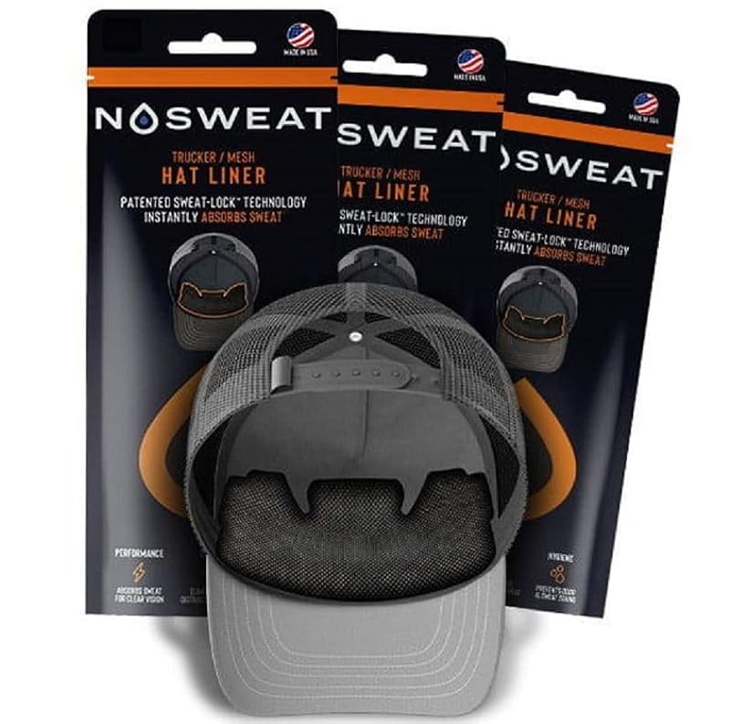 Trucker Hat Sweat Liner & Mesh Sweat Guard Bands - 6 Pack - Prevent Odor & Stains