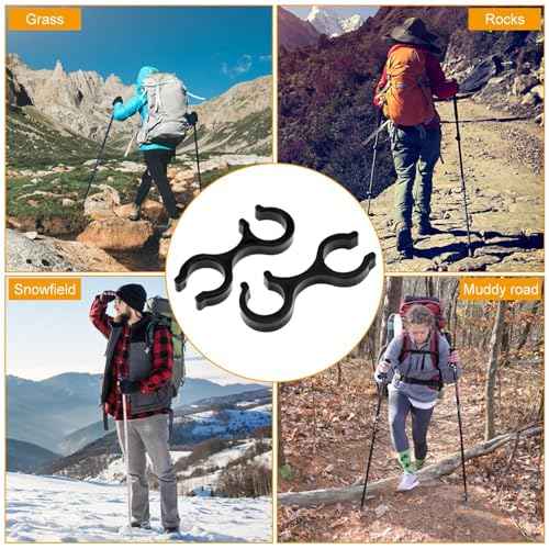 Trekking Pole Tips Set - Walking Sticks Replacement Tip Protectors - Snow & Mud Baskets